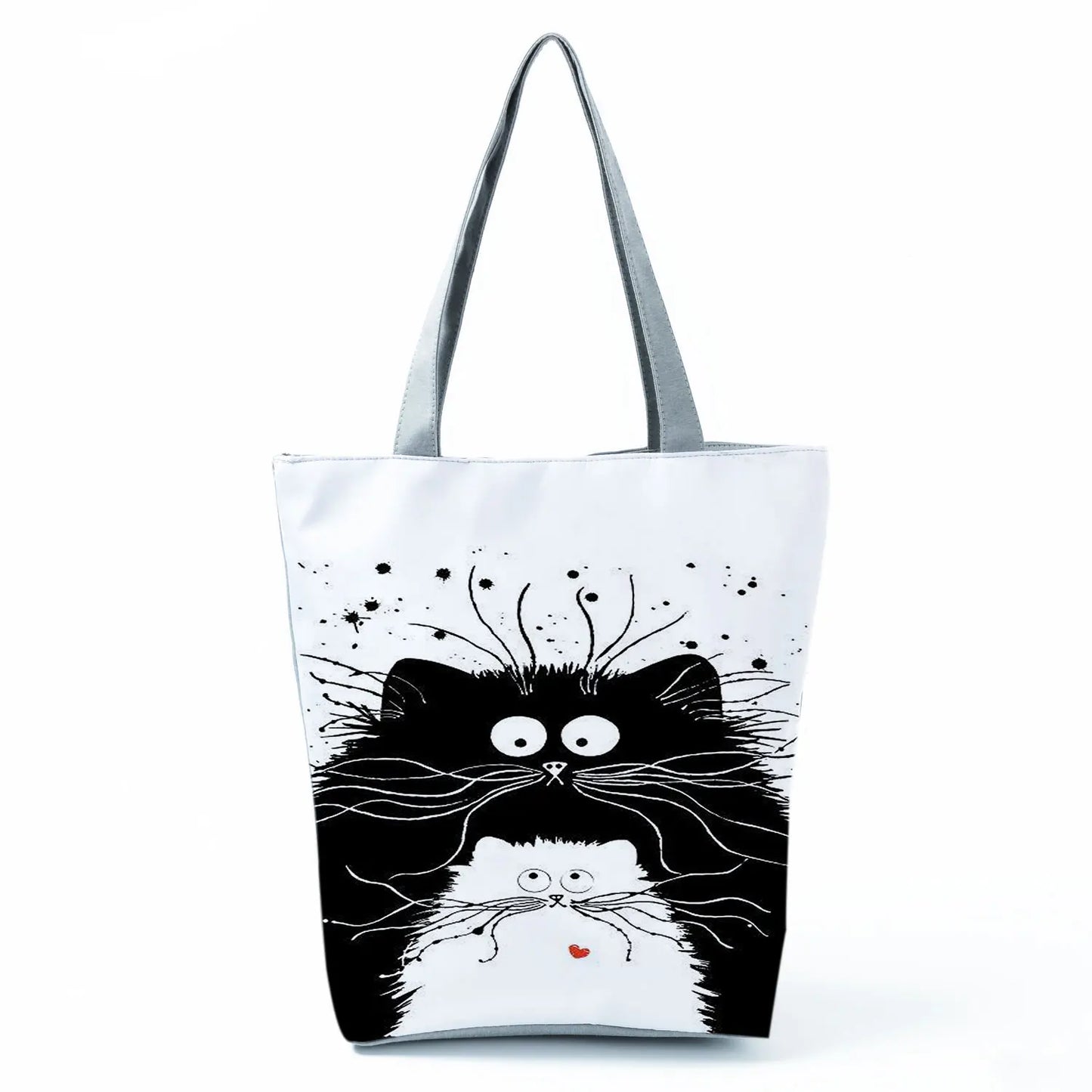 Customize Cute Cat Painting Tote Eco Reusable Bags