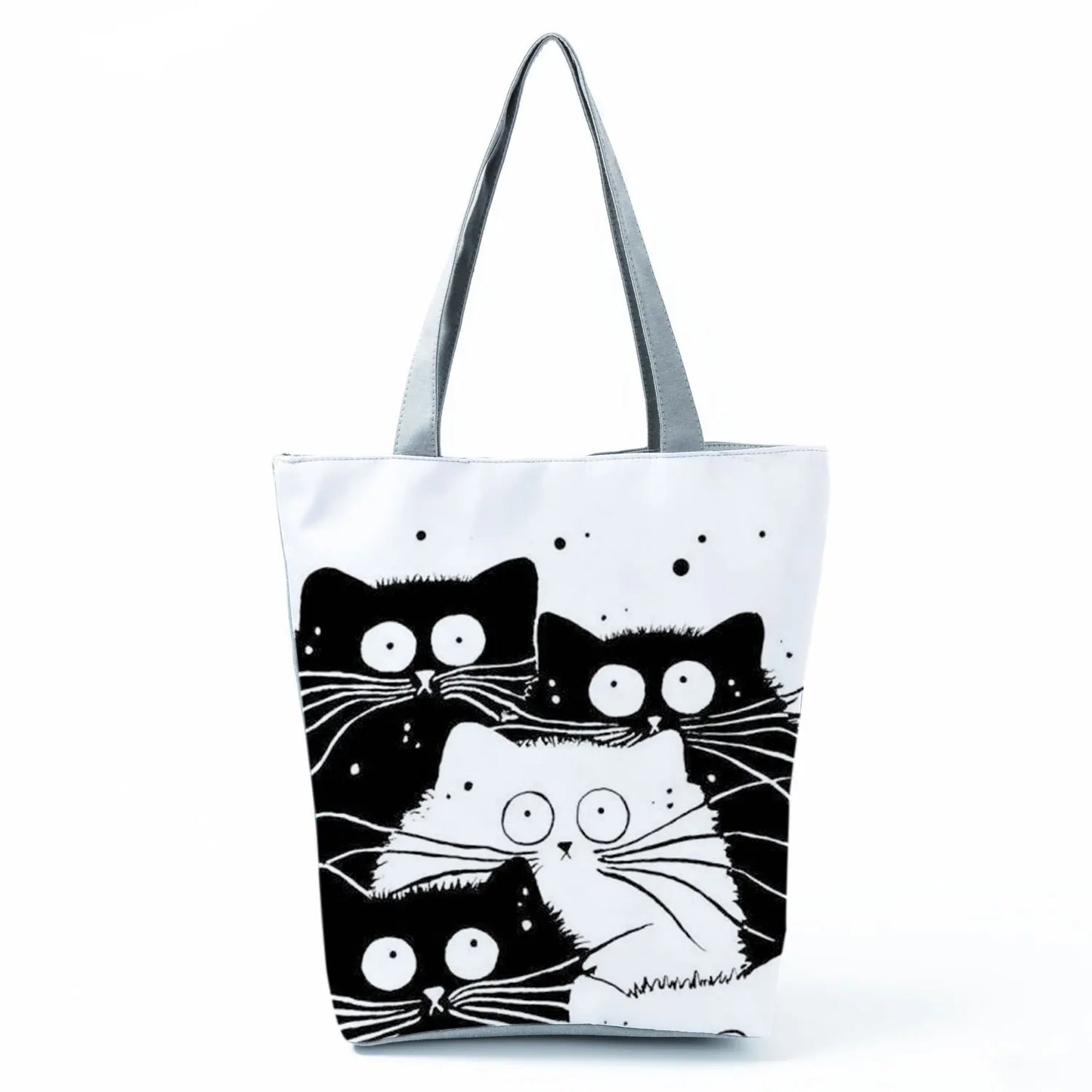 Customize Cute Cat Painting Tote Eco Reusable Bags