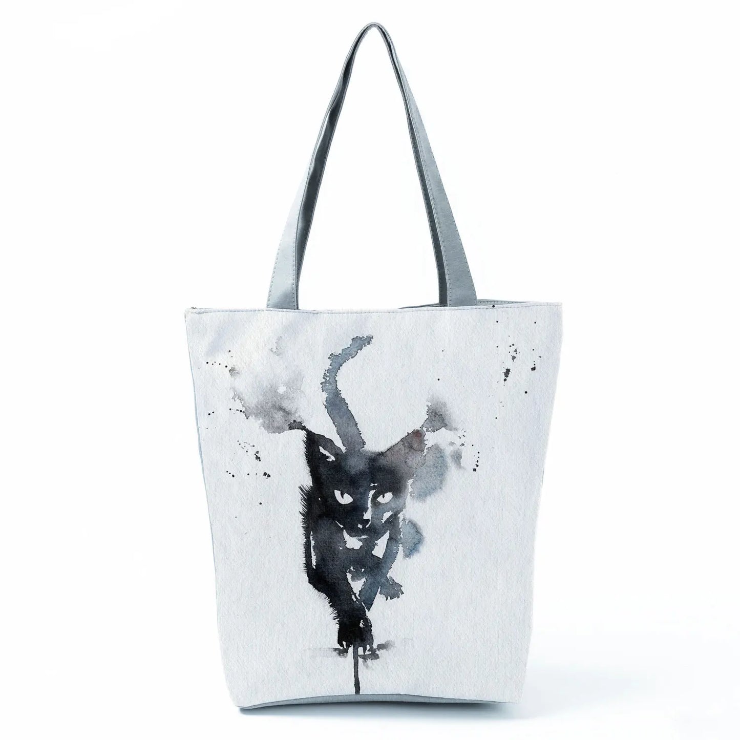 Customize Cute Cat Painting Tote Eco Reusable Bags