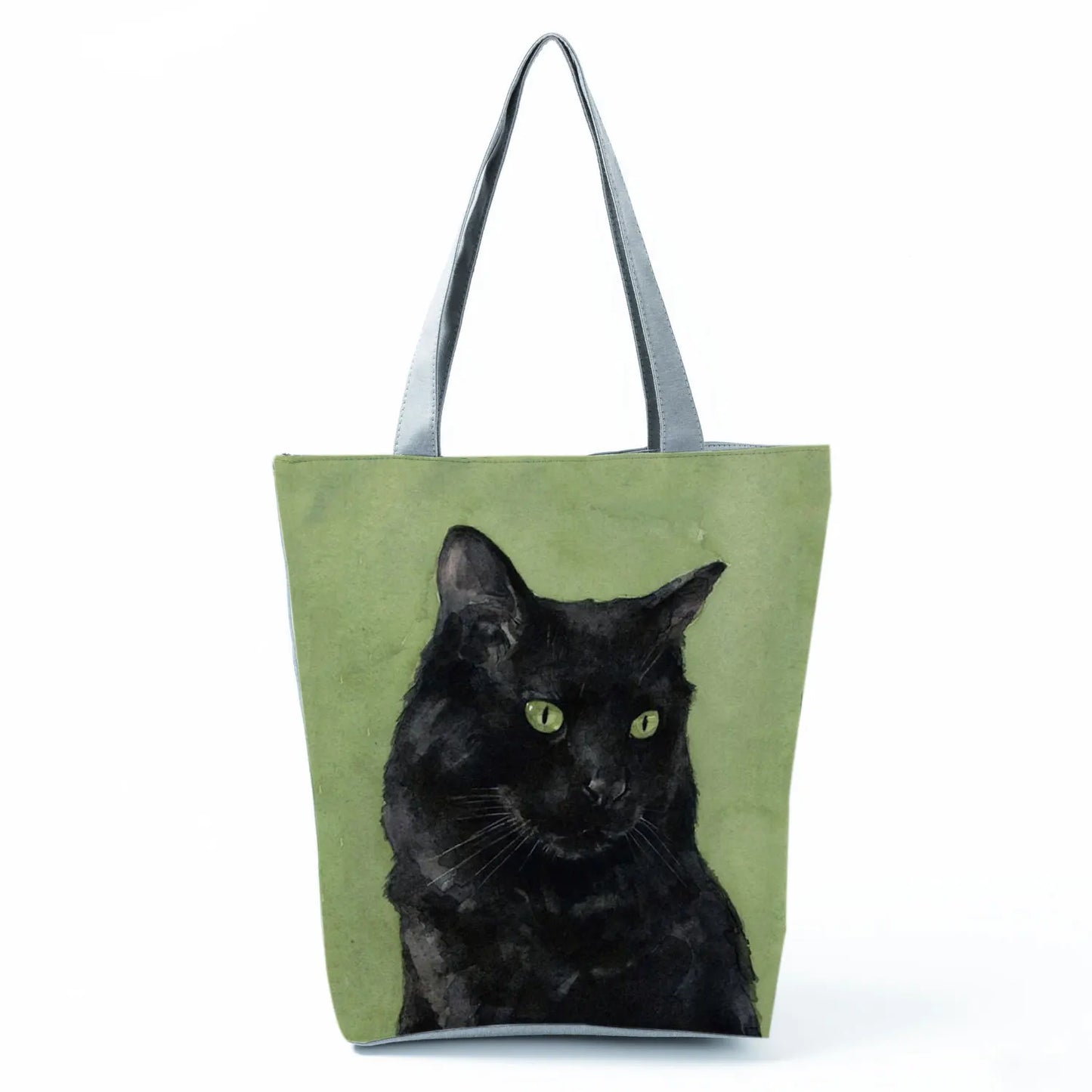 Customize Cute Cat Painting Tote Eco Reusable Bags