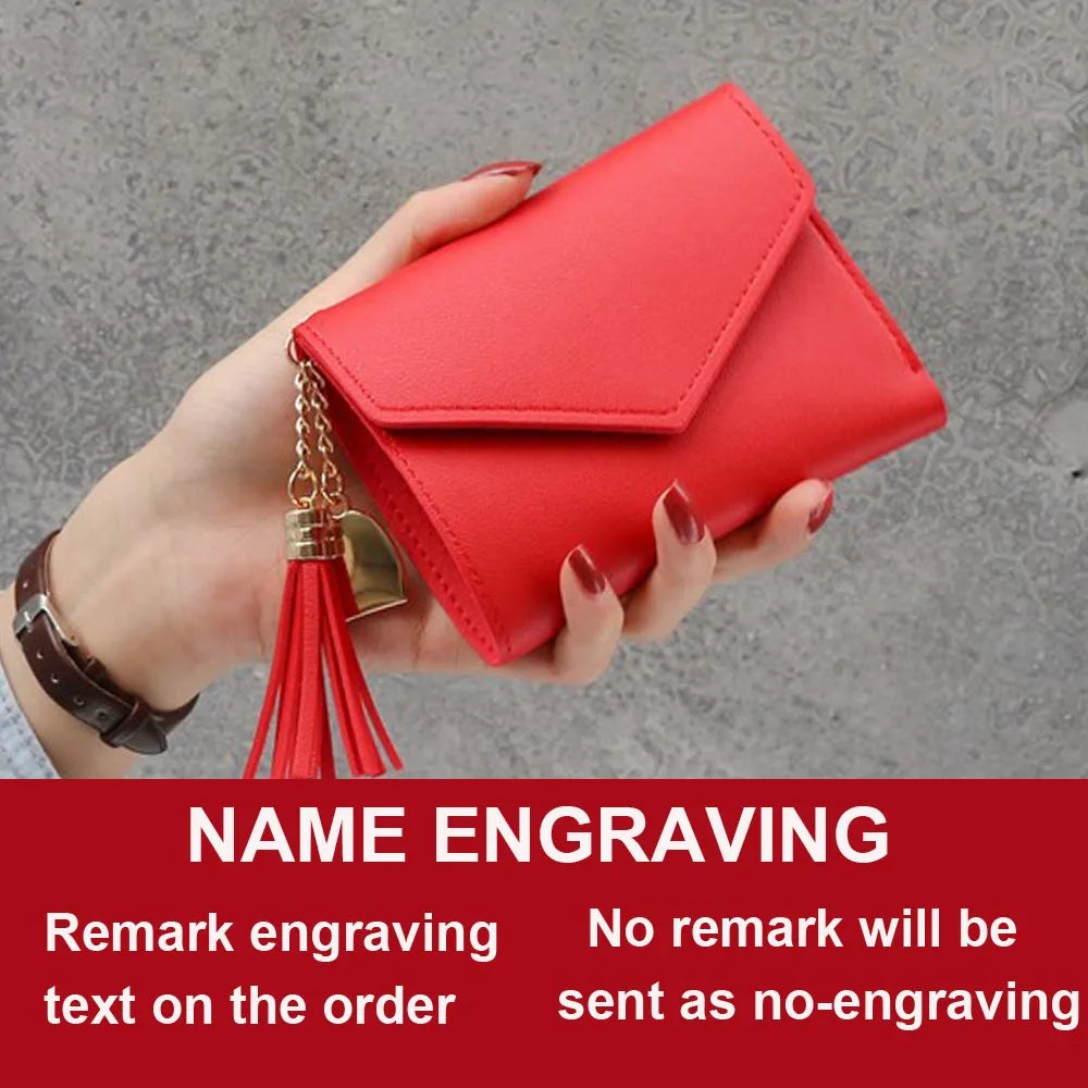 Name Customized Mini Cute Tassel Pendant Wallets