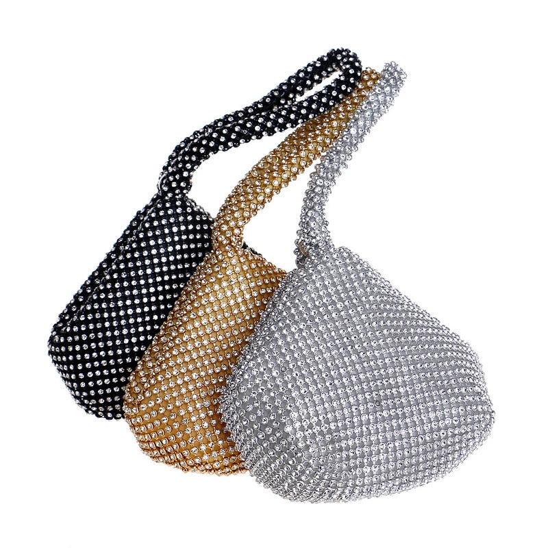 Soft Small Rhinestones Diamonds Evening Purse