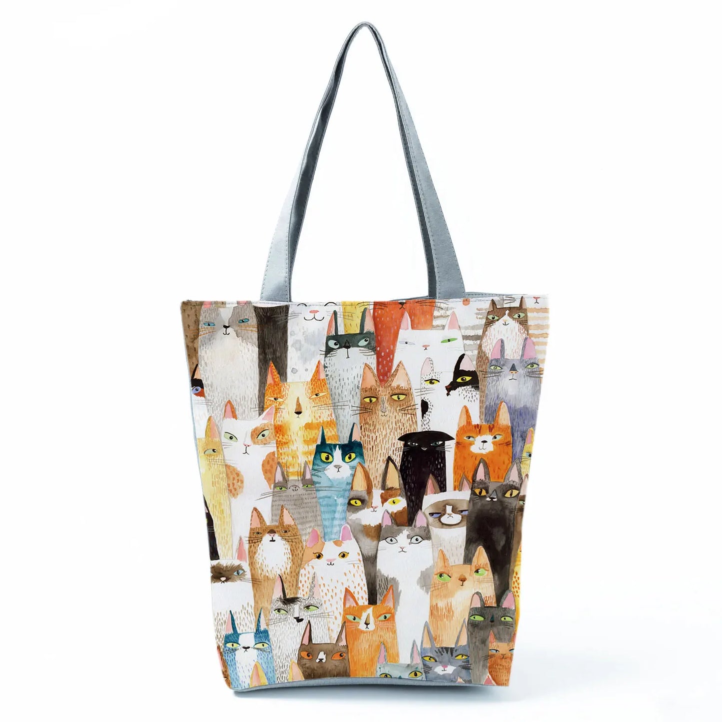 Customize Cute Cat Painting Tote Eco Reusable Bags