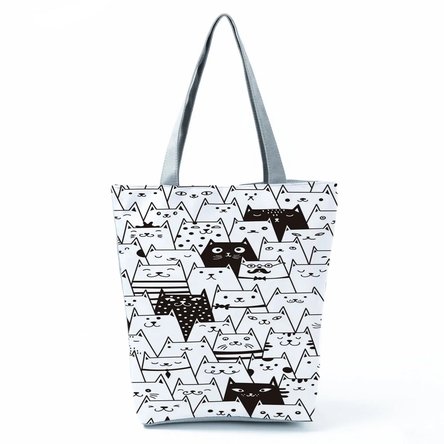Customize Cute Cat Painting Tote Eco Reusable Bags