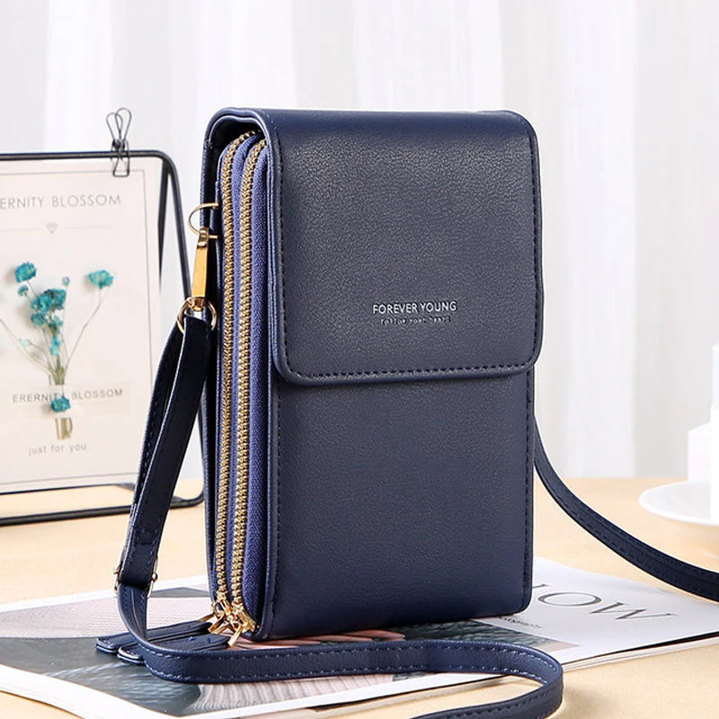 Touch Screen Cell Phone Soft Leather Shoulder Bag