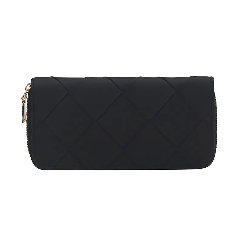High Quality Long PU Leather Line Pattern Wallet