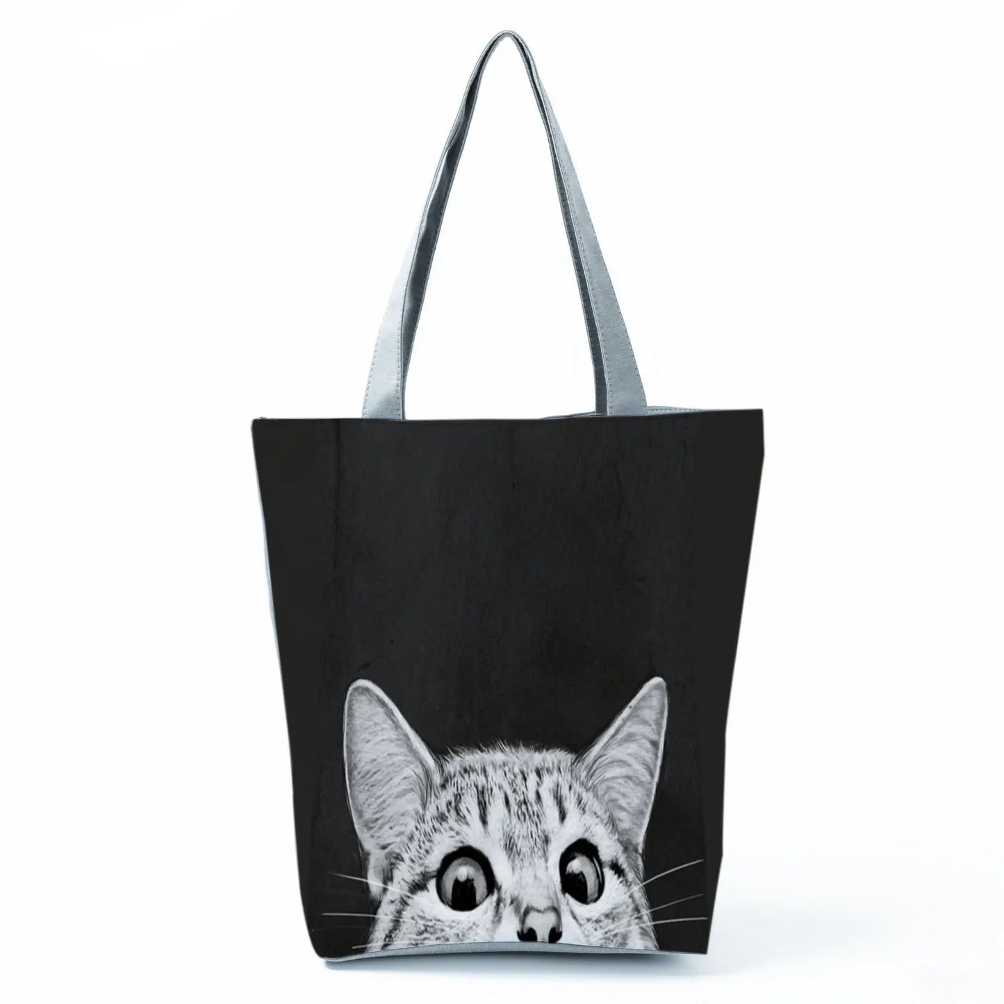 Customize Cute Cat Painting Tote Eco Reusable Bags