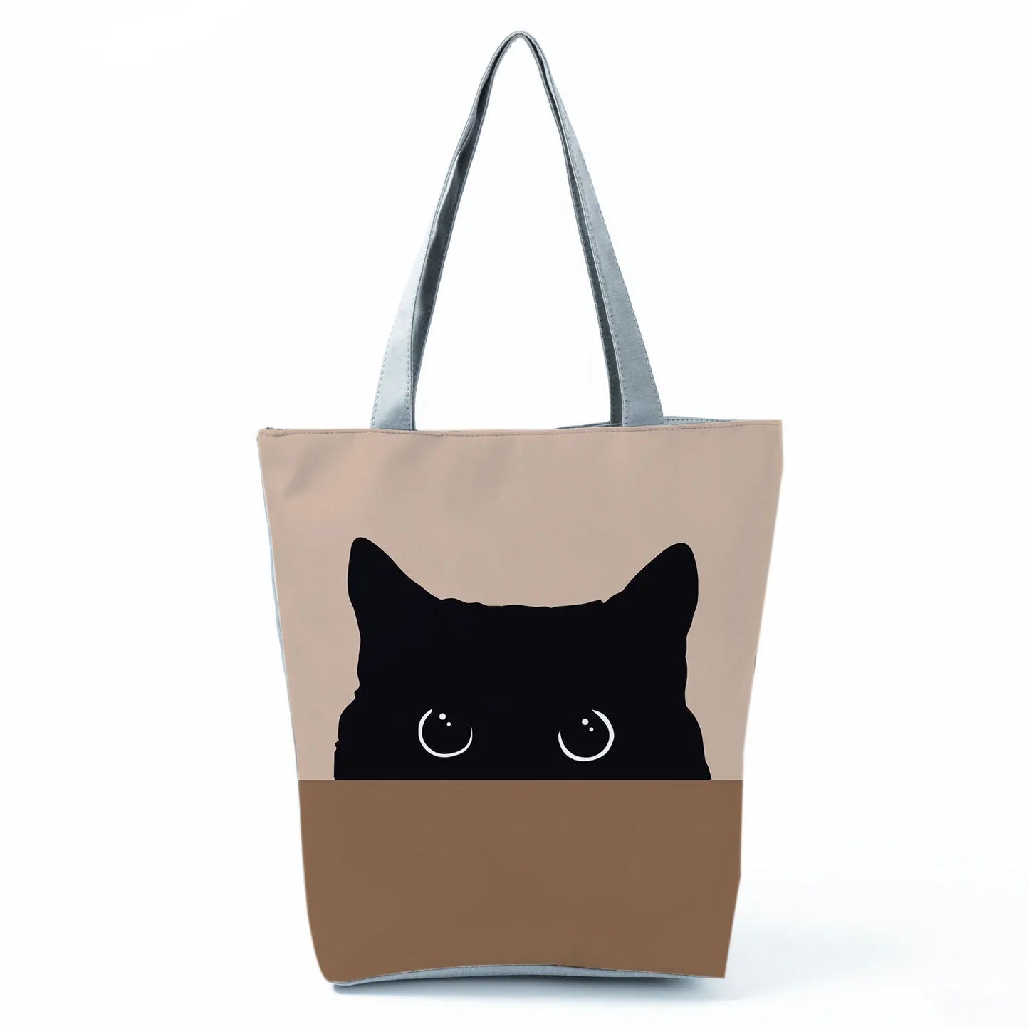 Customize Cute Cat Painting Tote Eco Reusable Bags