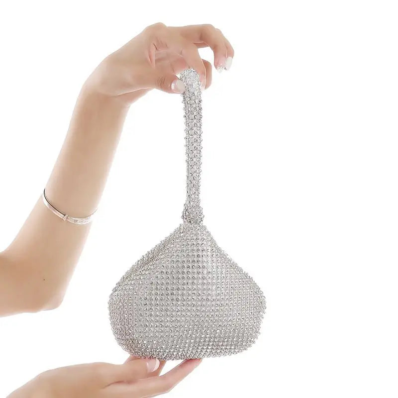 Soft Small Rhinestones Diamonds Evening Purse