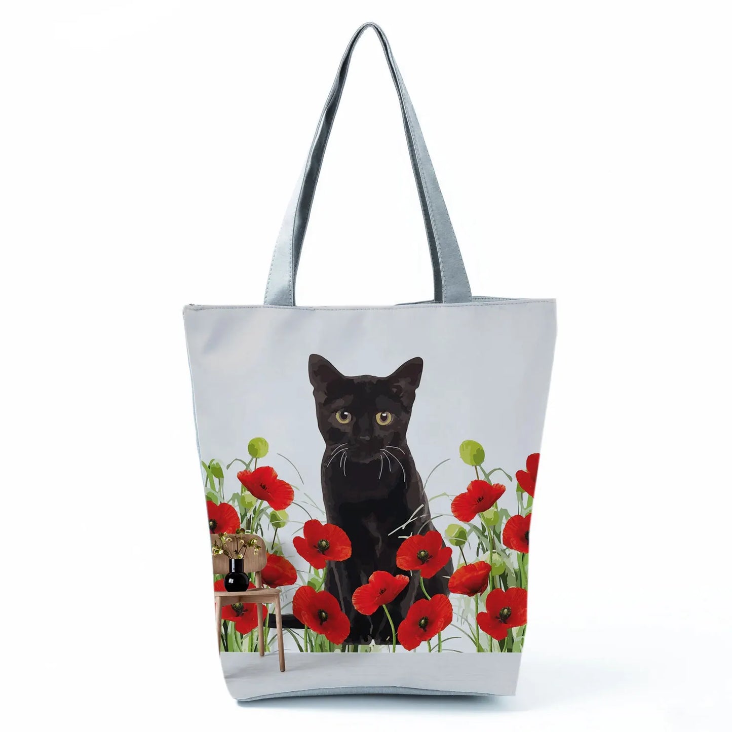 Customize Cute Cat Painting Tote Eco Reusable Bags