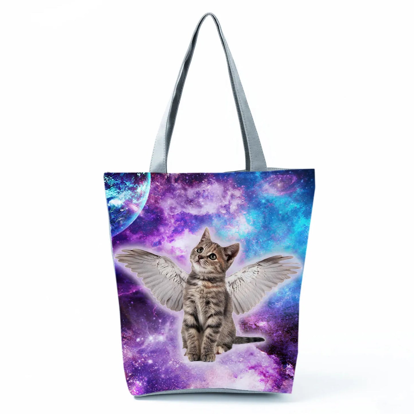 Customize Cute Cat Painting Tote Eco Reusable Bags