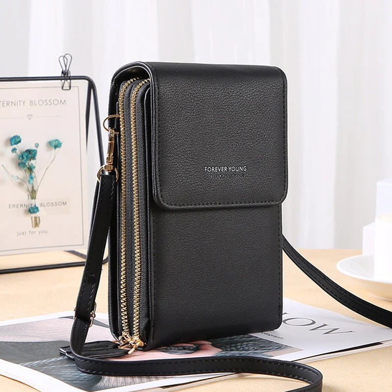 Touch Screen Cell Phone Soft Leather Shoulder Bag