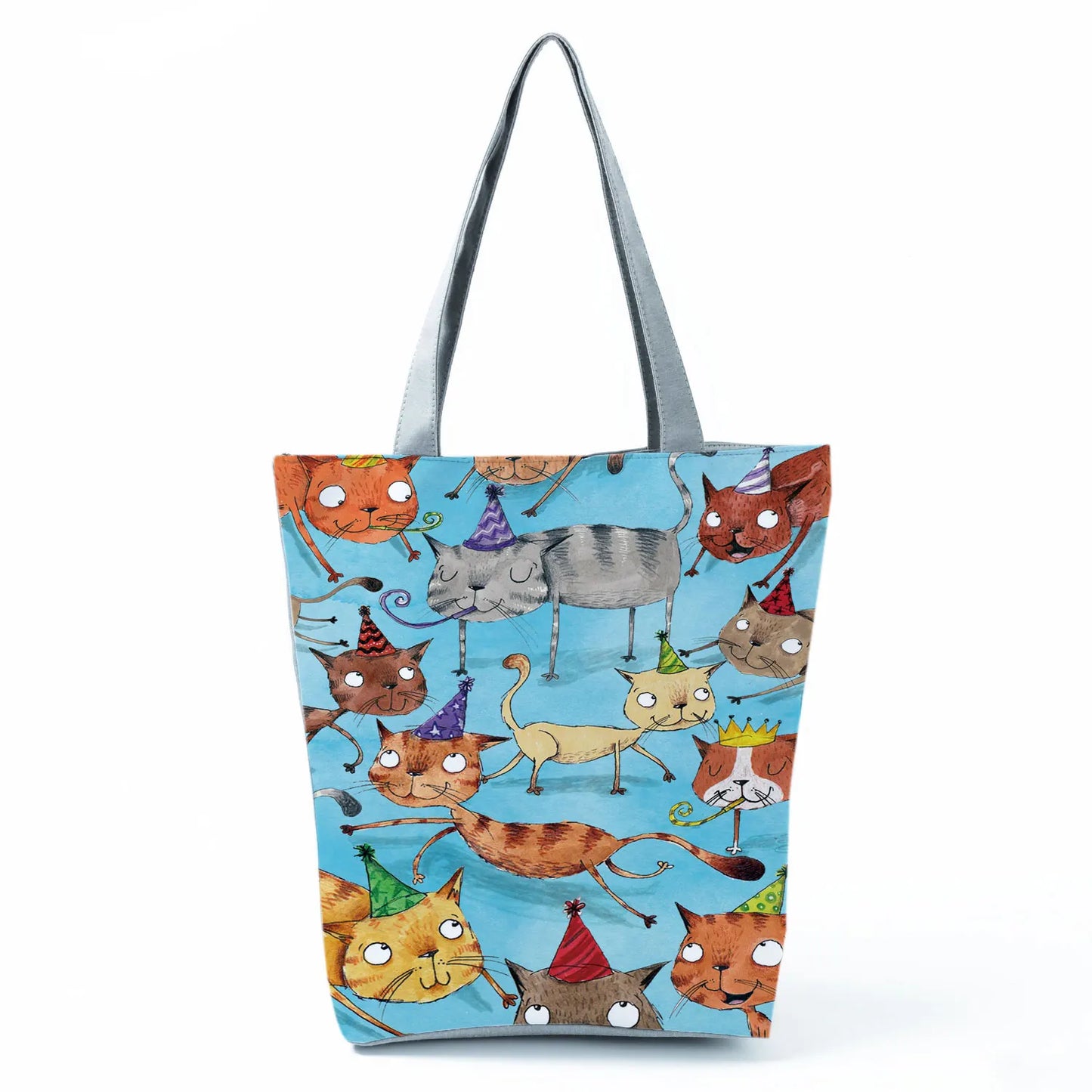 Customize Cute Cat Painting Tote Eco Reusable Bags