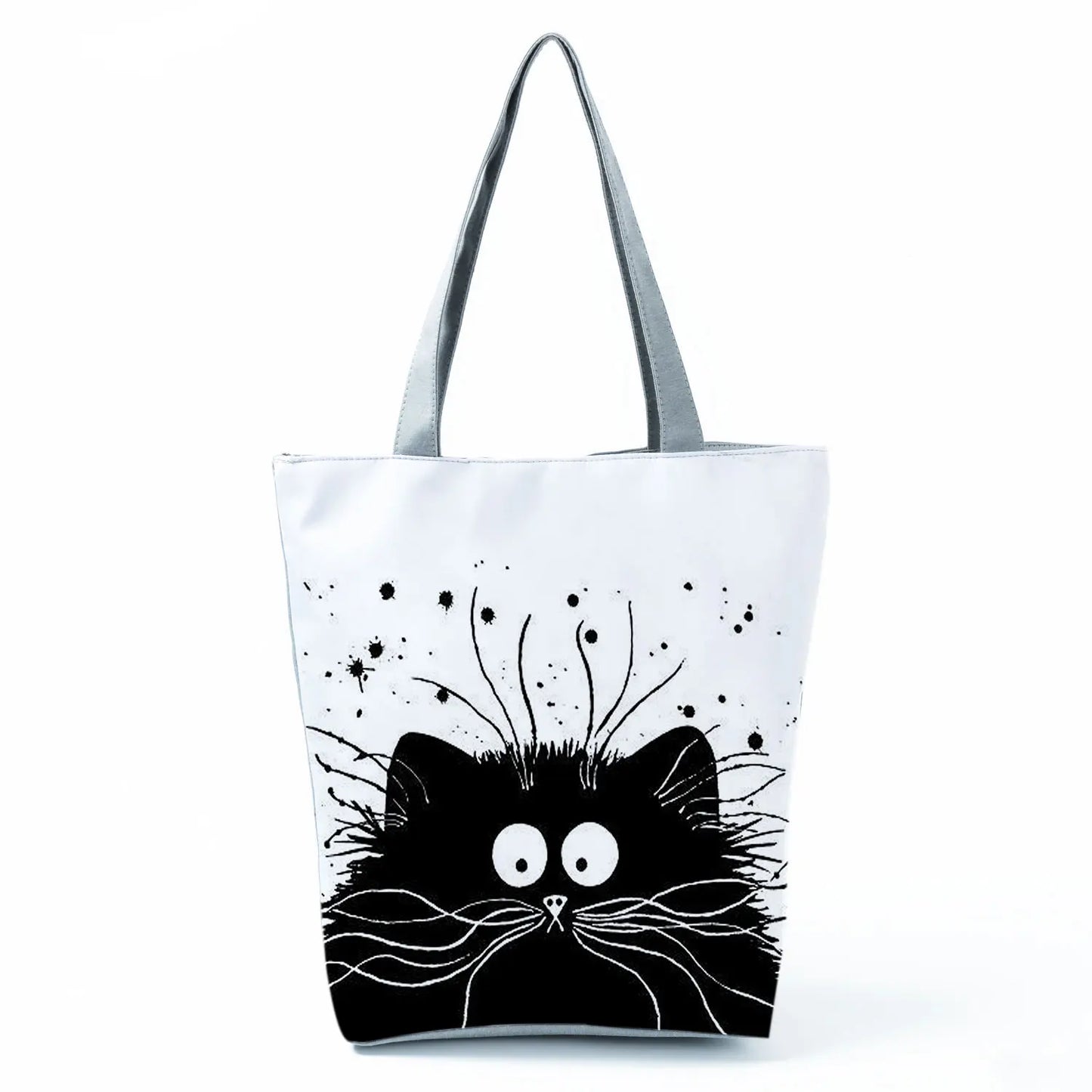 Customize Cute Cat Painting Tote Eco Reusable Bags