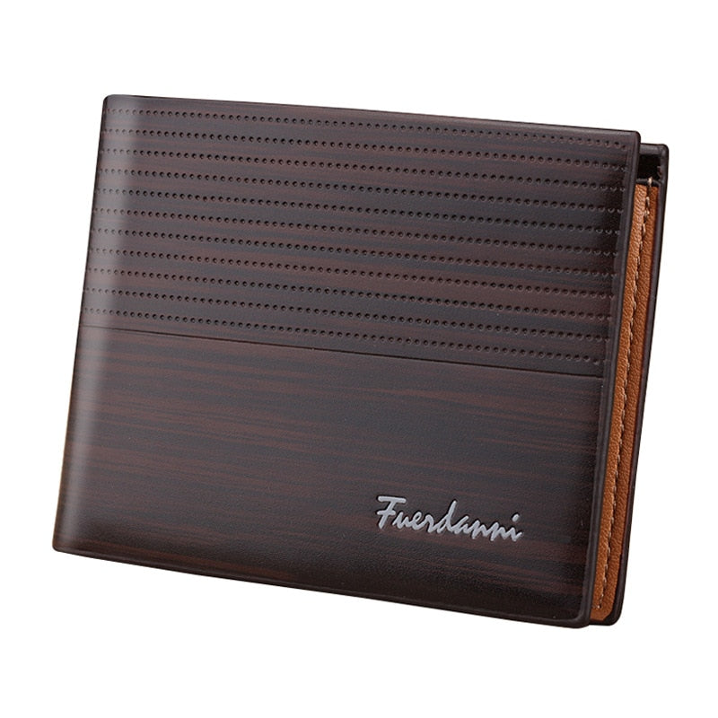 Vintage Leather Short Slim Wallet