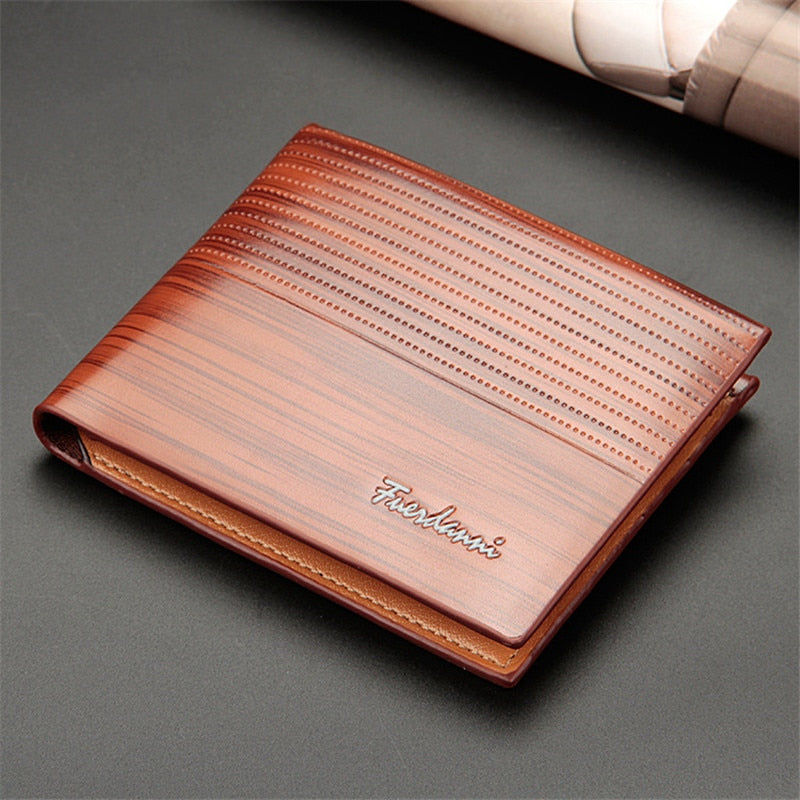 Vintage Leather Short Slim Wallet