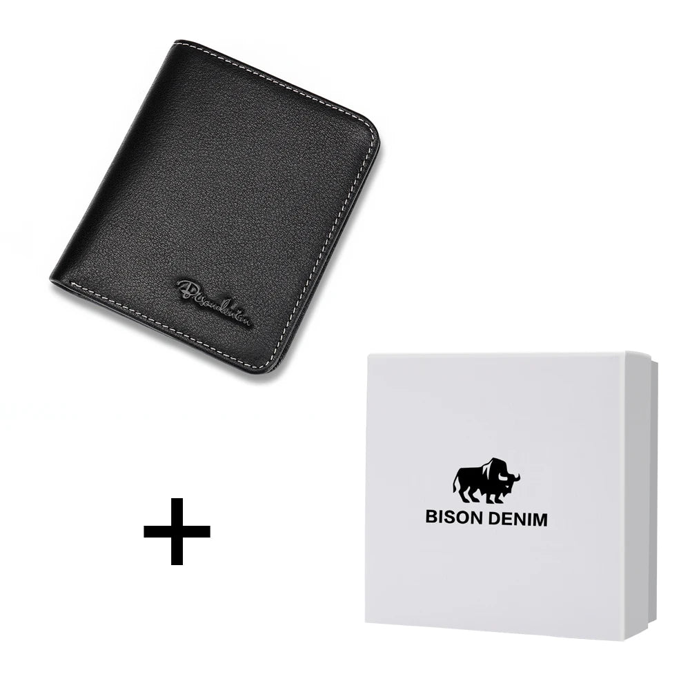 Genuine Leather Thin Card Holder Men Wallet