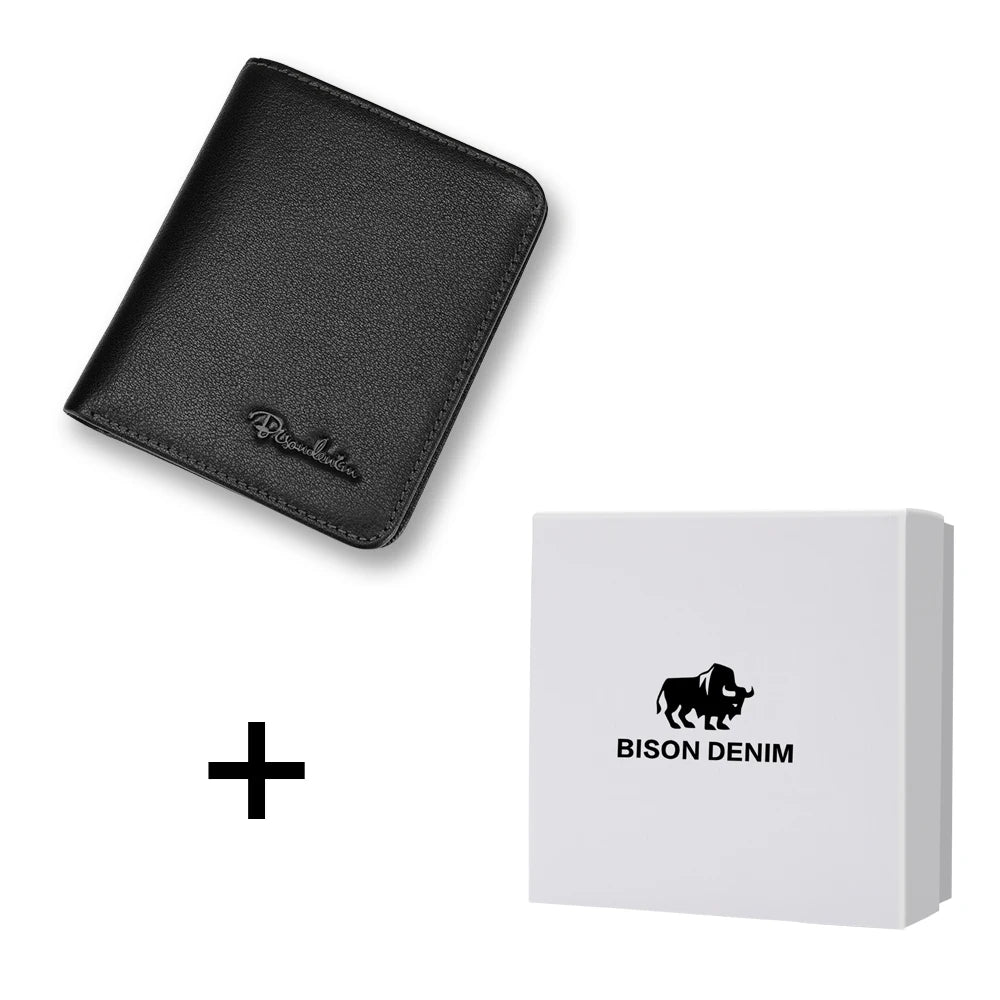 Genuine Leather Thin Card Holder Men Wallet
