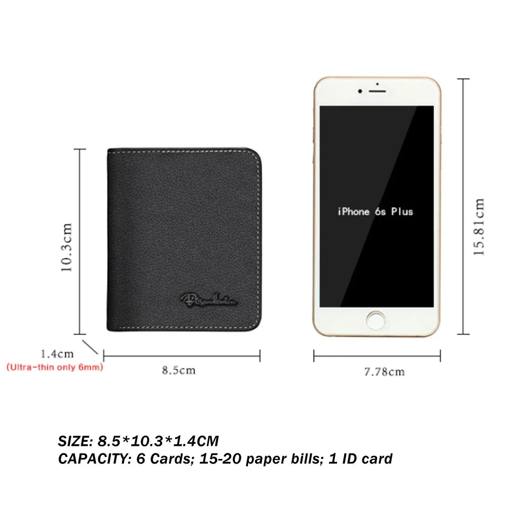 Genuine Leather Thin Card Holder Men Wallet
