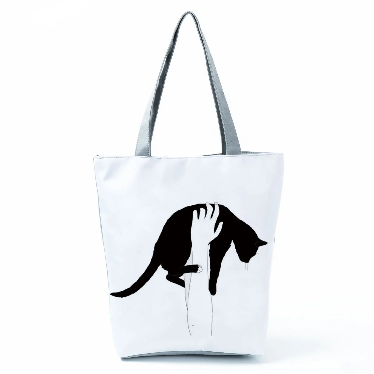Customize Cute Cat Painting Tote Eco Reusable Bags