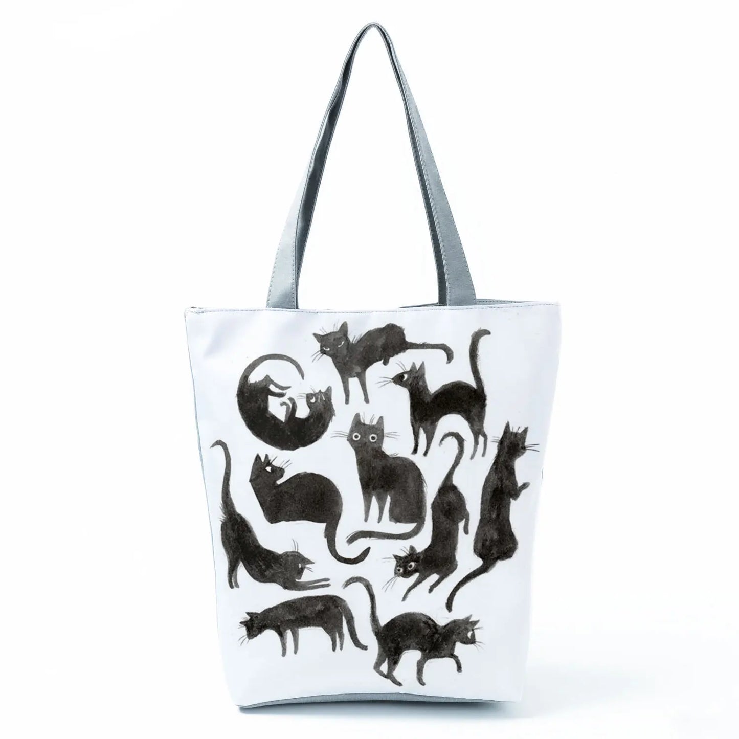 Customize Cute Cat Painting Tote Eco Reusable Bags