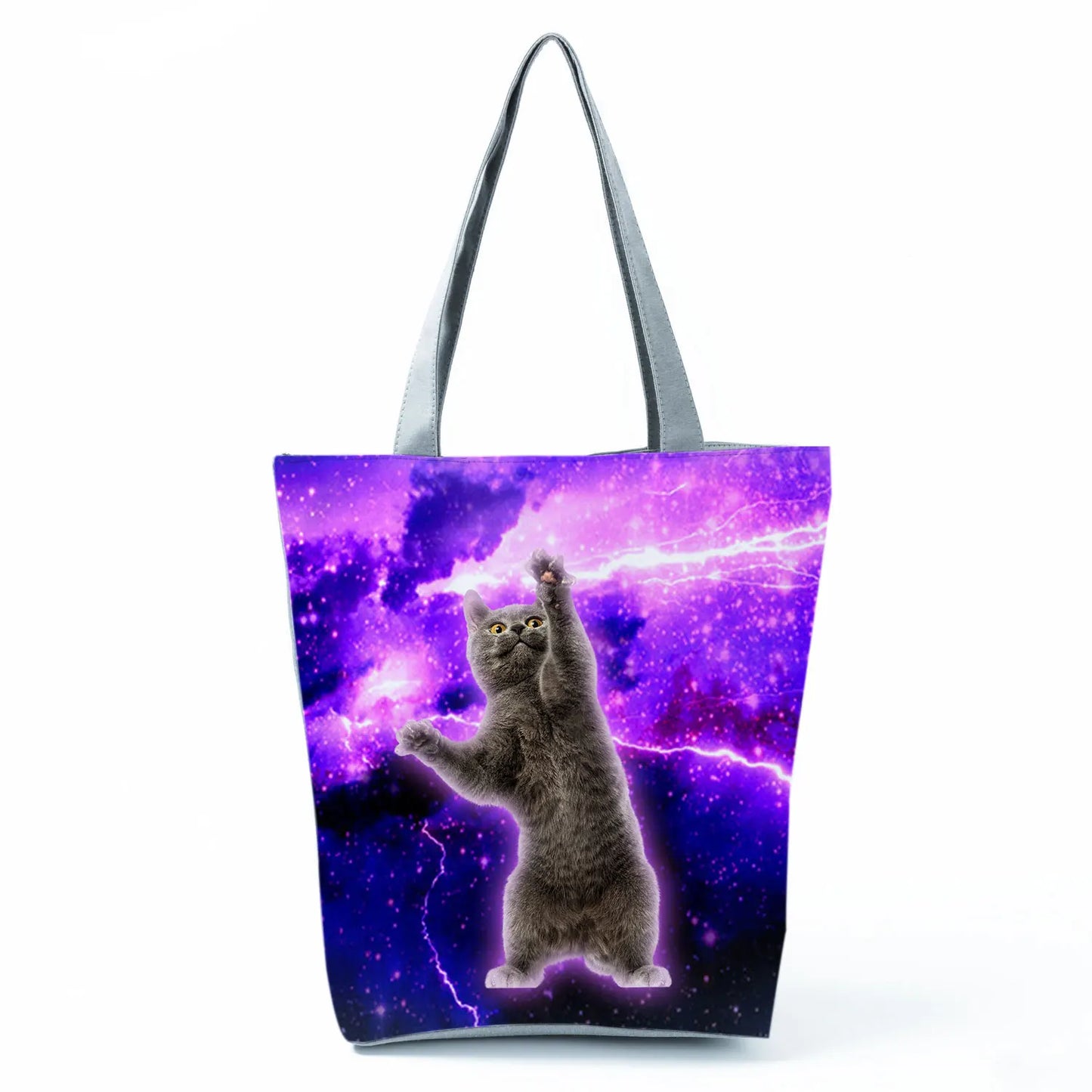 Customize Cute Cat Painting Tote Eco Reusable Bags