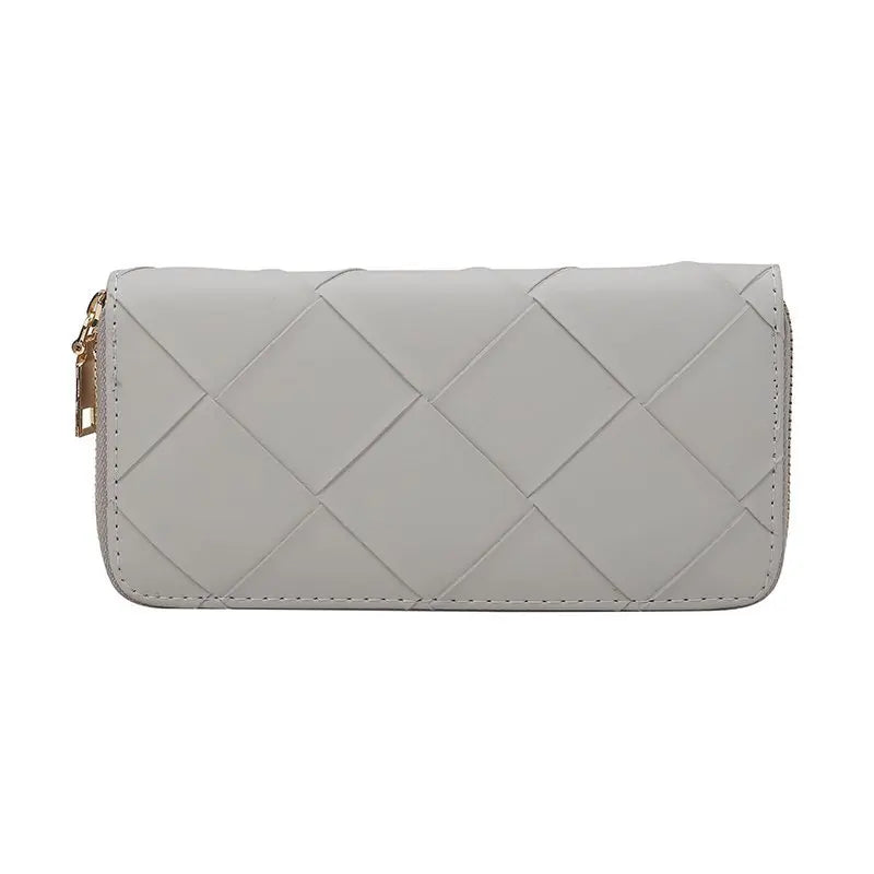 High Quality Long PU Leather Line Pattern Wallet