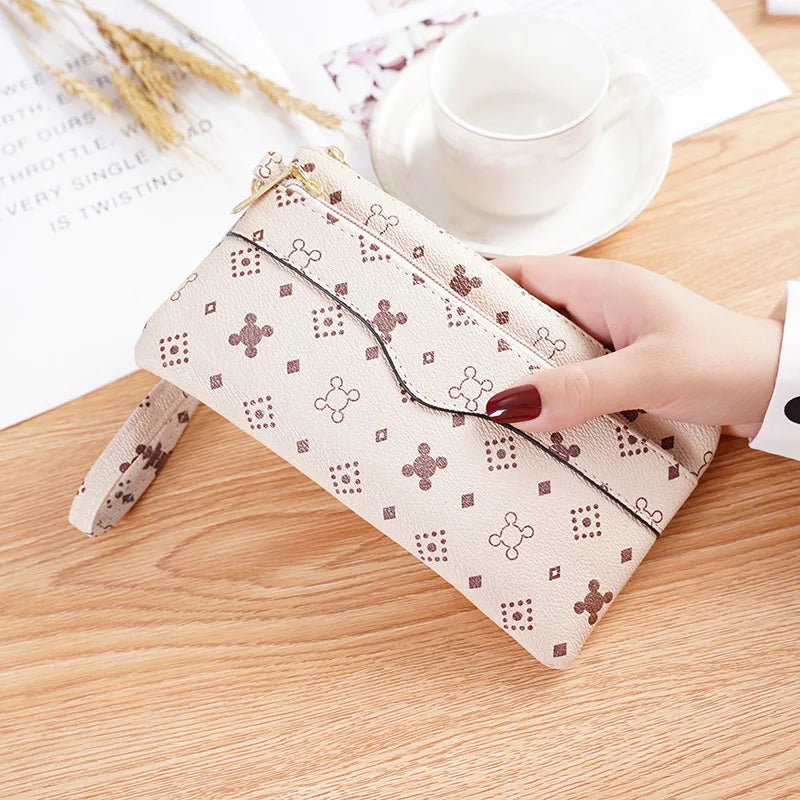 Brand Clutch Slim Uneven Leather Wallets