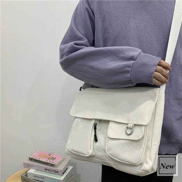 Simple Messenger Satchel Sweet Printed Canvas Bags