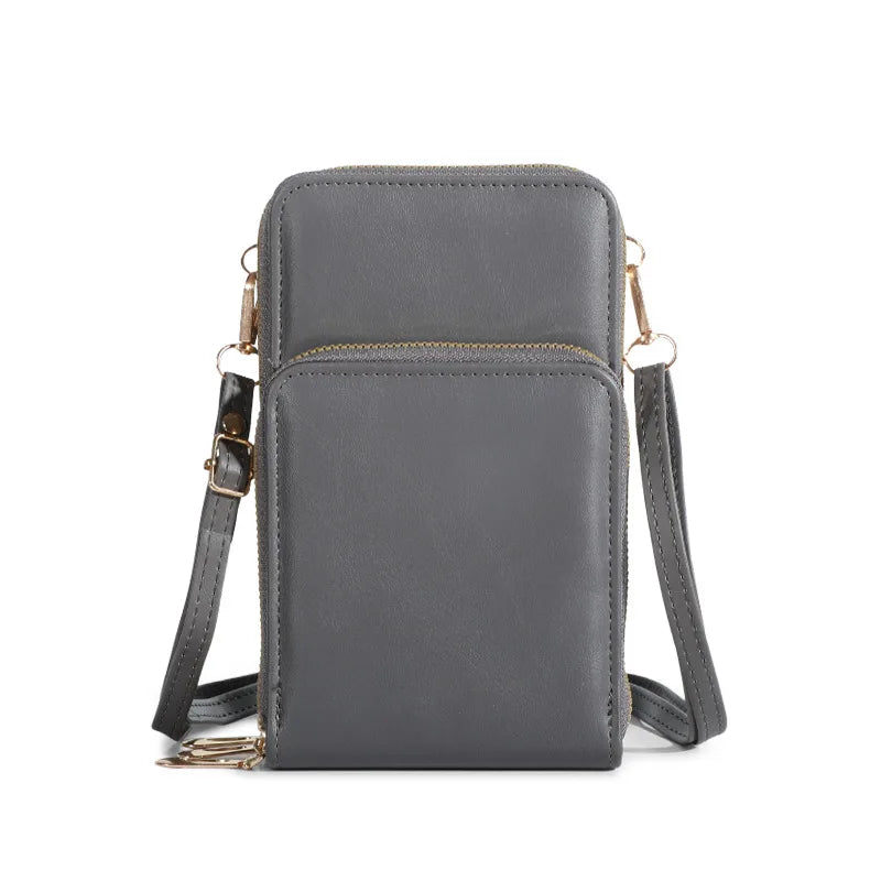 Luxury Large Capacity PU Leather Cell Phone Bag
