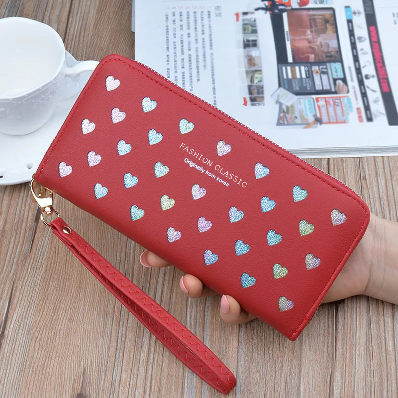 Brand Clutch Slim Uneven Leather Wallets
