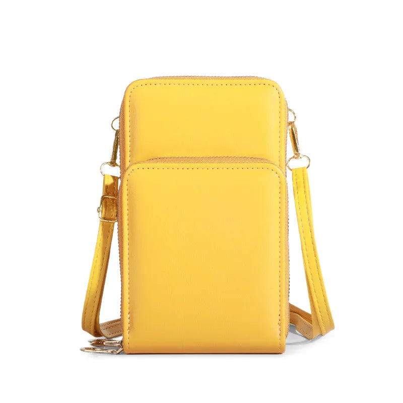 Luxury Large Capacity PU Leather Cell Phone Bag