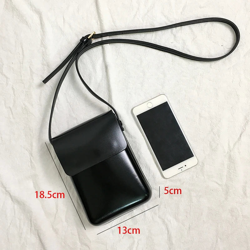 Small Solid Color Flap Leather Luxury Crossbody Bag