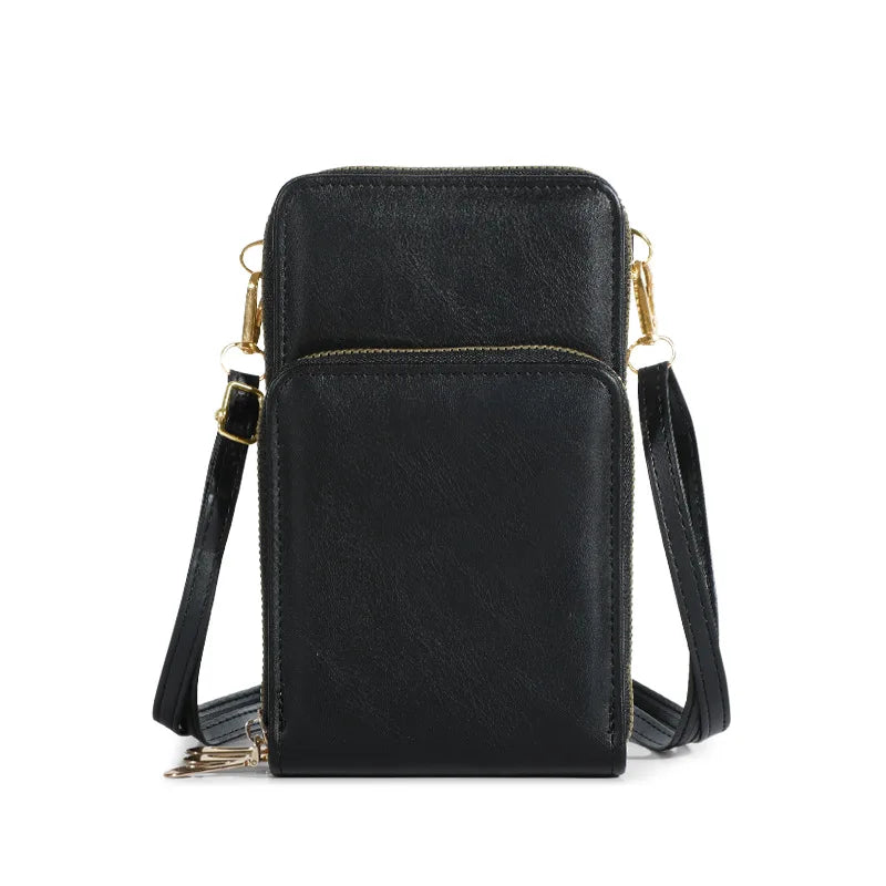 Luxury Large Capacity PU Leather Cell Phone Bag