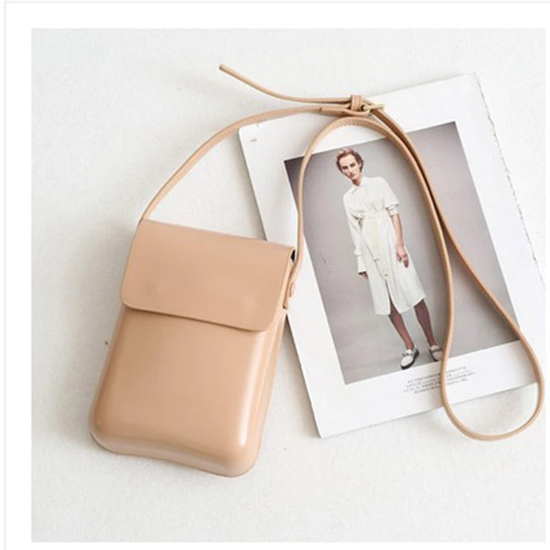 Small Solid Color Flap Leather Luxury Crossbody Bag
