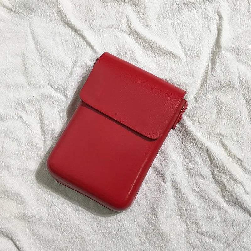 Small Solid Color Flap Leather Luxury Crossbody Bag