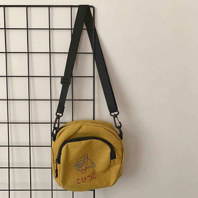Simple Cartoons Small Square Shoulder Crossbody Bag