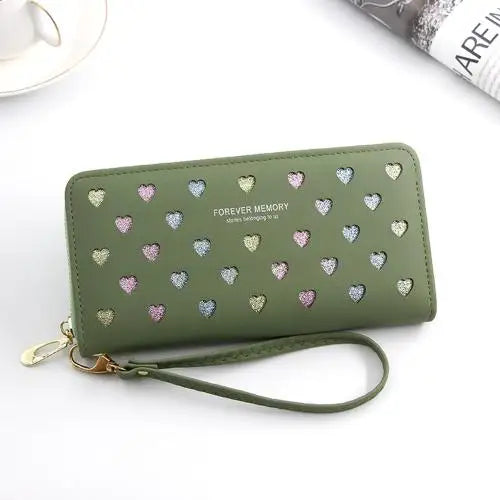 Brand Clutch Slim Uneven Leather Wallets