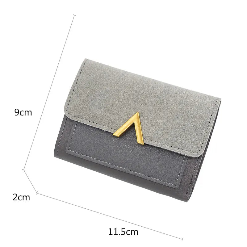 Simple Slim Golden Hasp Name Print Wallet