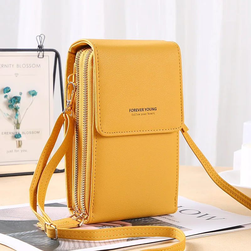 Touch Screen Cell Phone Soft Leather Shoulder Bag