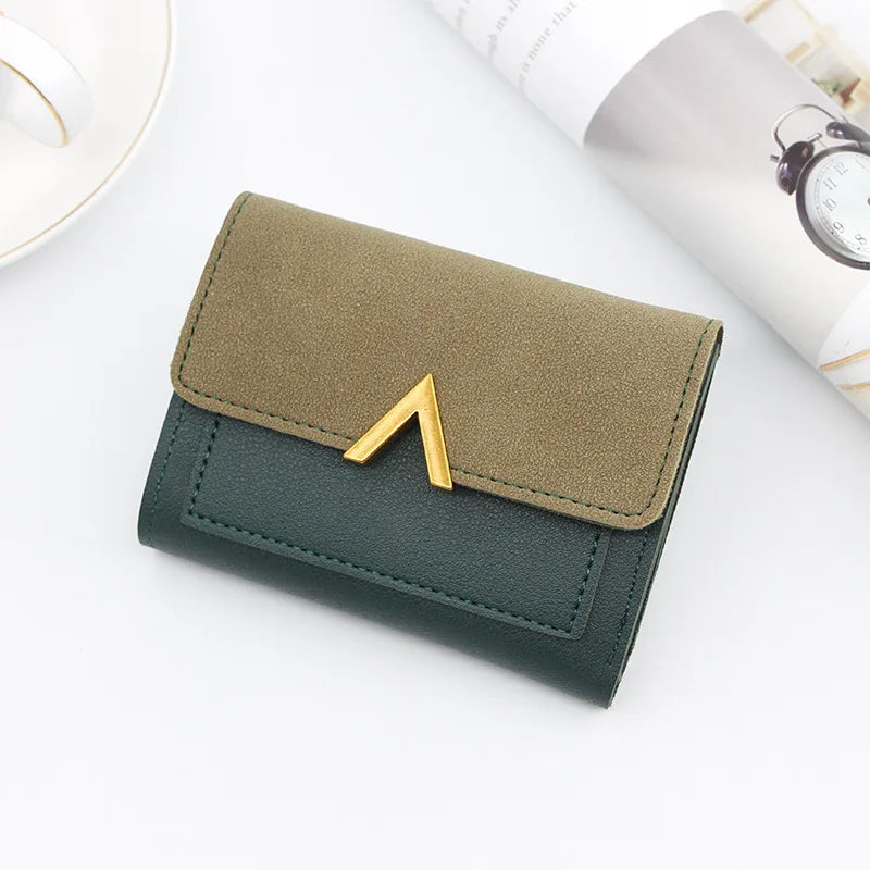 Simple Slim Golden Hasp Name Print Wallet