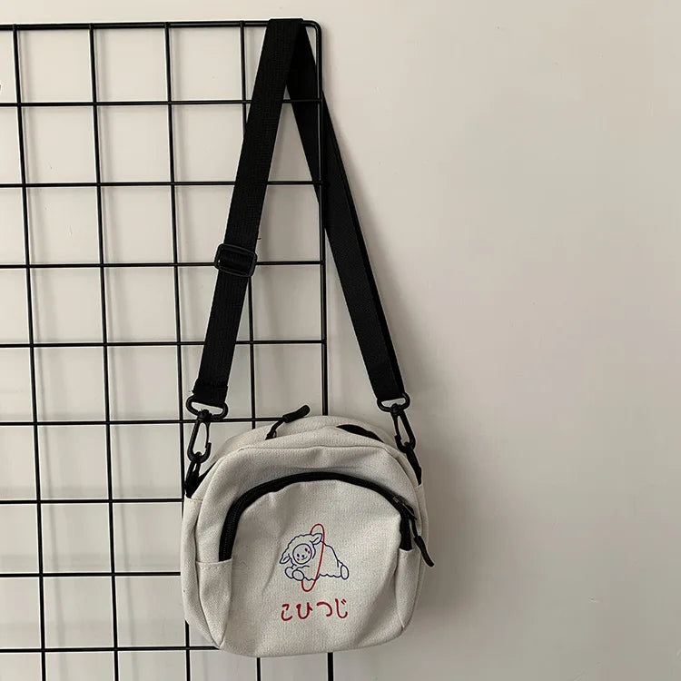 Simple Cartoons Small Square Shoulder Crossbody Bag