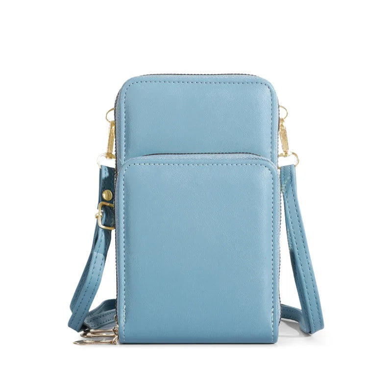 Luxury Large Capacity PU Leather Cell Phone Bag