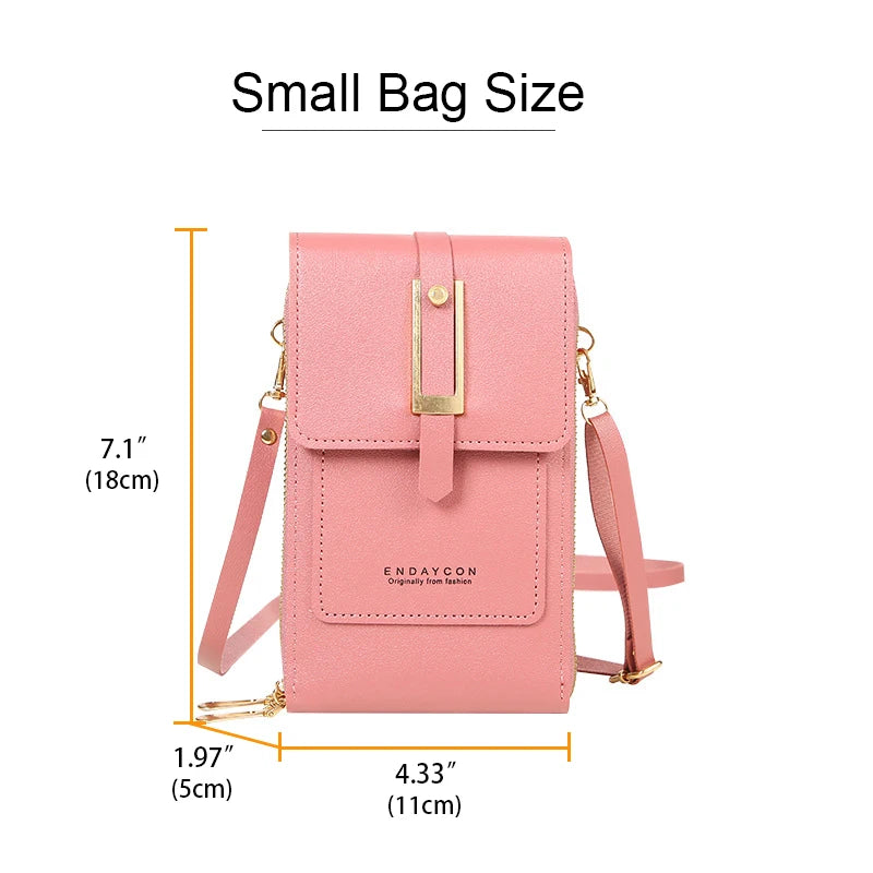Touch Screen Mobile Square Women Bags Crossbody