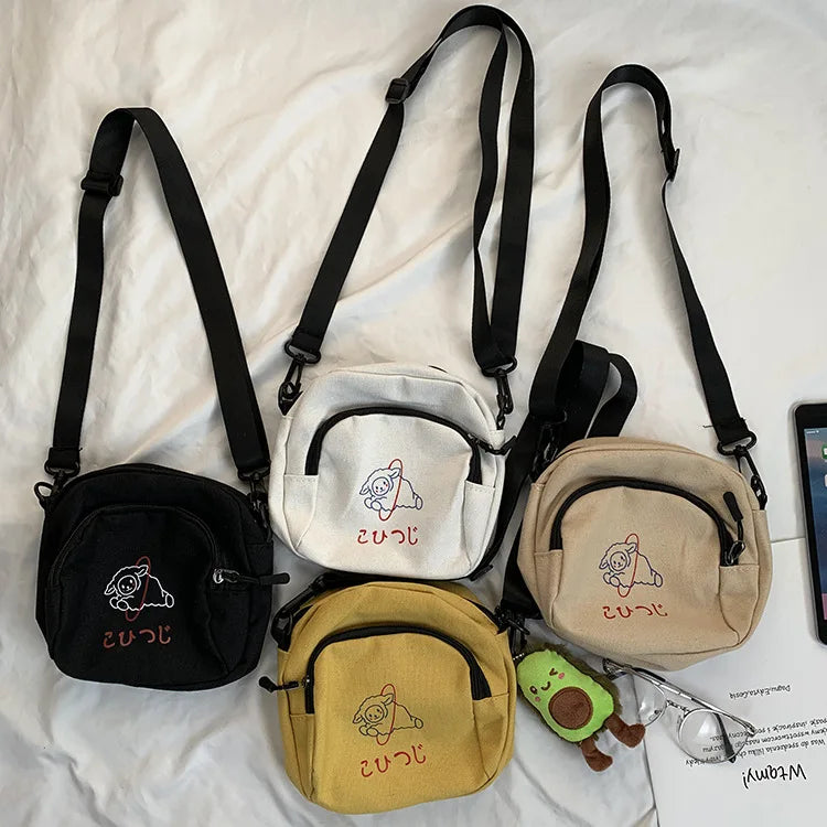 Simple Cartoons Small Square Shoulder Crossbody Bag