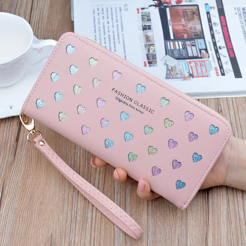 Brand Clutch Slim Uneven Leather Wallets