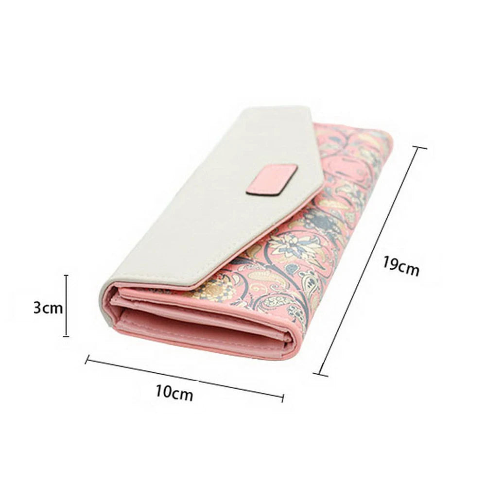 Long Clutch Floral Pattern Card Holder Wallet