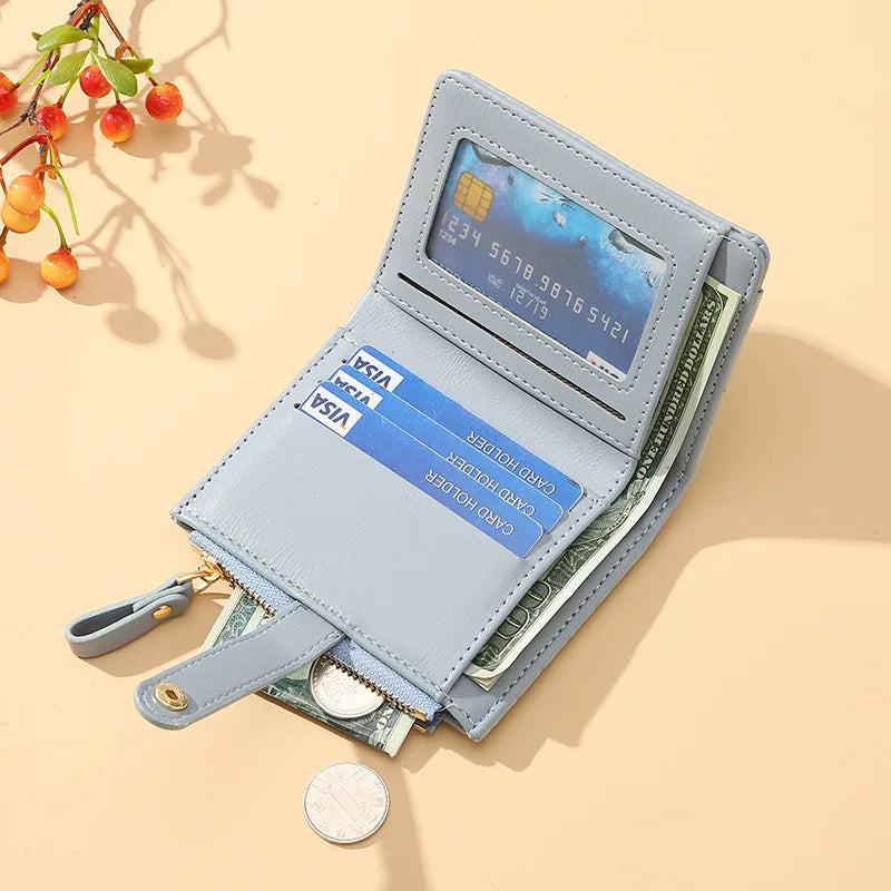Leather Crocodile Pattern Solid Card Holder Wallet