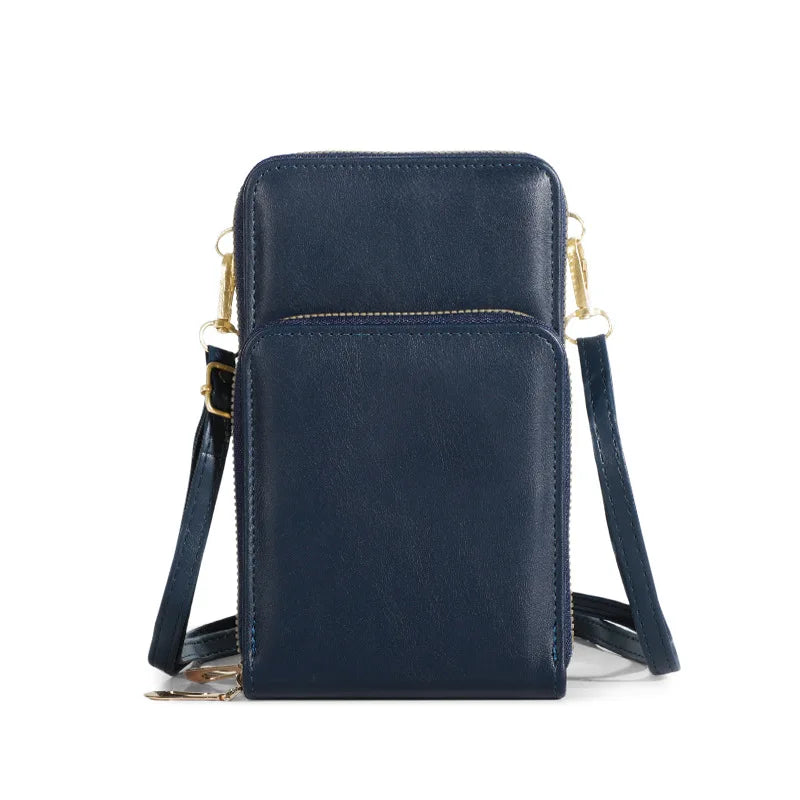 Luxury Large Capacity PU Leather Cell Phone Bag