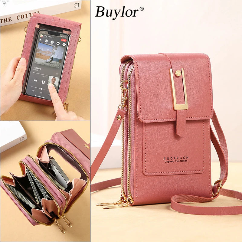 Touch Screen Mobile Square Women Bags Crossbody